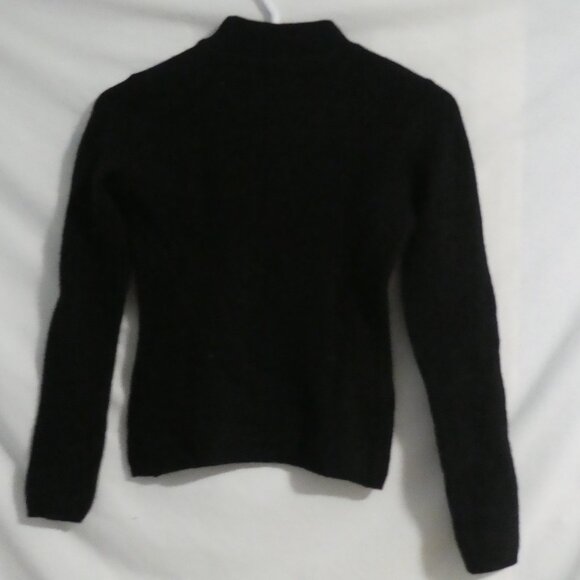 CLOCKHOUSE | small | Black Mock Neck Long Sleeve Wool Sweater - Picture 2 of 16